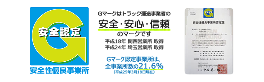 安全性優良事業所『Gマーク』